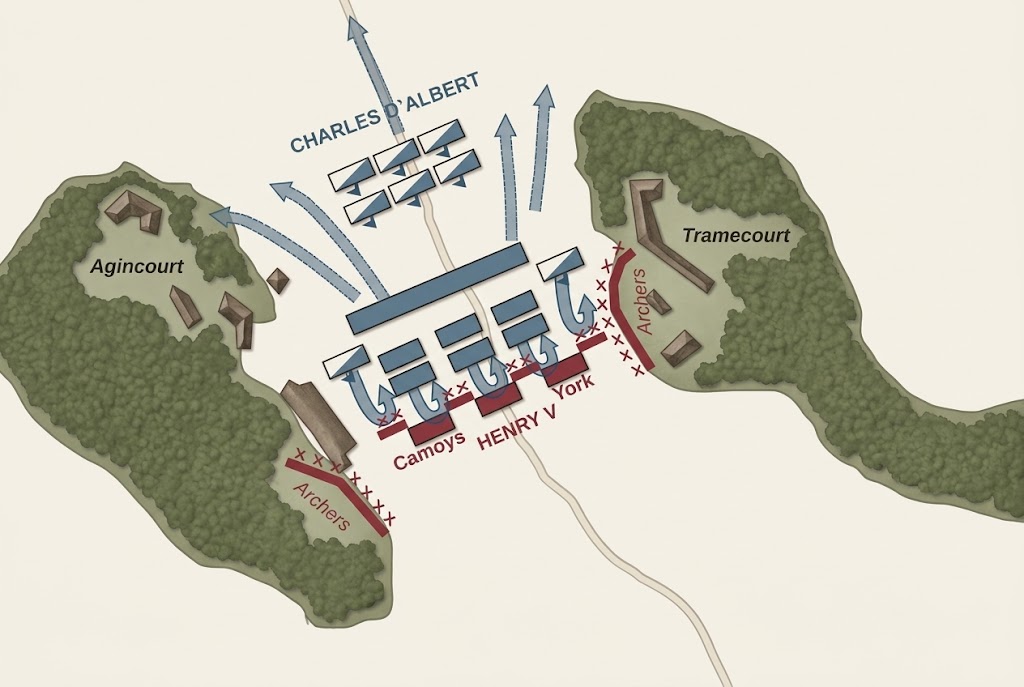 Battle of Agincourt map