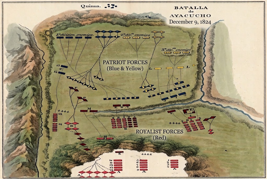 Battle of Ayacucho Map