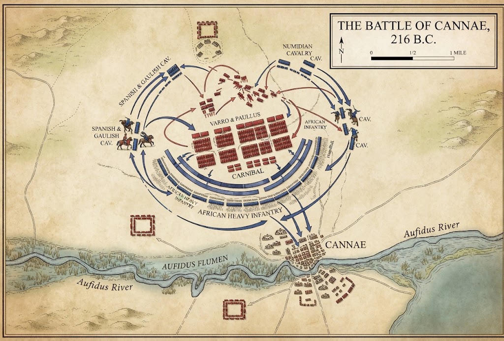 Battle of Cannae map
