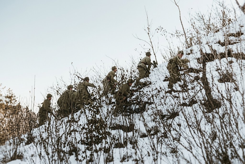 Battle of Chosin Reservoir soldiers from the Chinese 79th Division