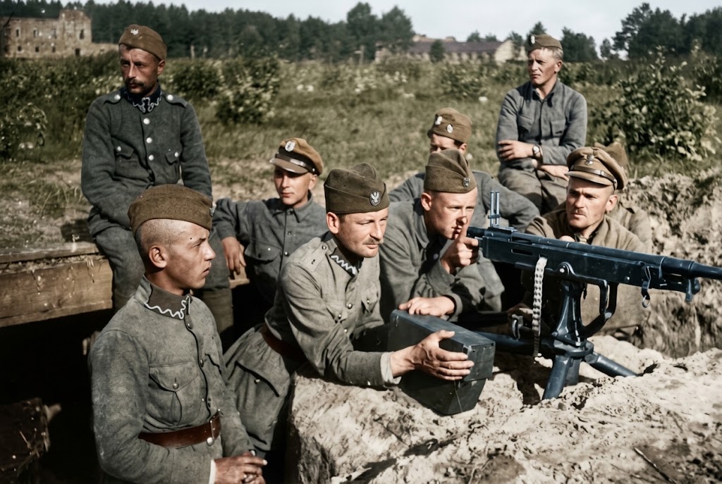 Battle of Warsaw 1920 Polish Defenses Near Milosna