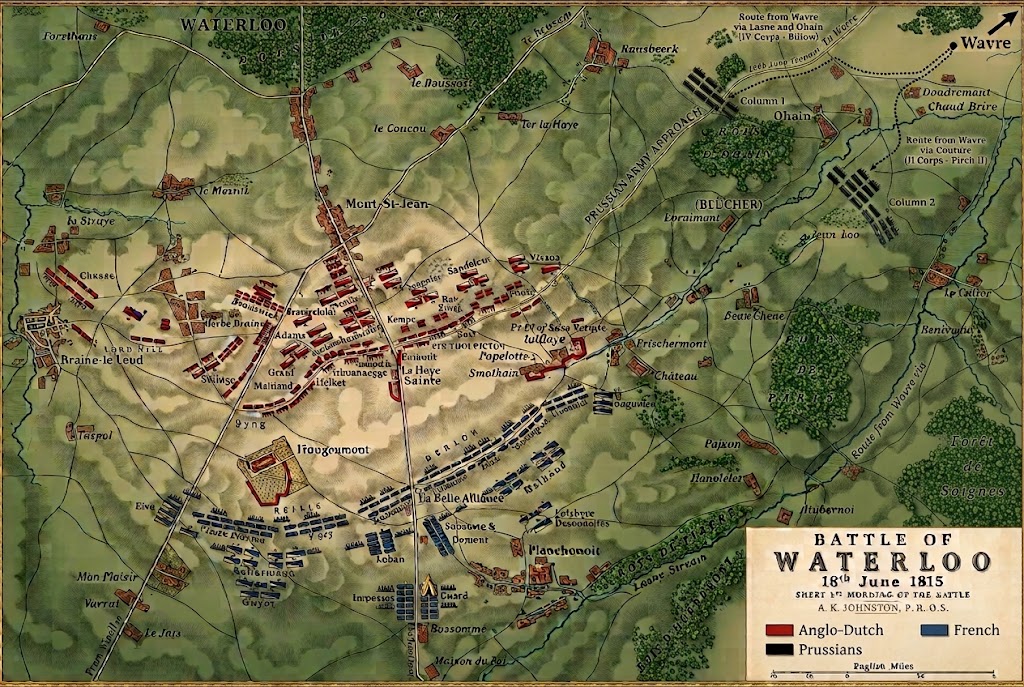 Battle of Waterloo Map