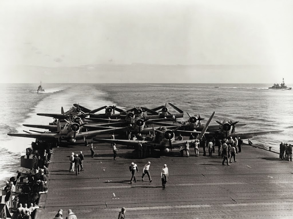 Devastators of VT-6 aboard USS Enterprise Battle of Midway