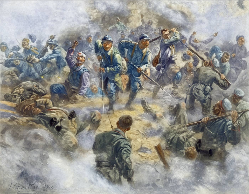 French infantry recapturing Douaumont