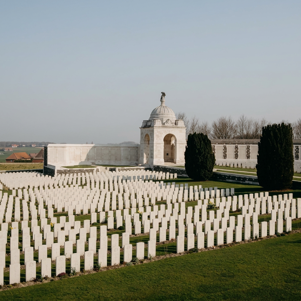 Tyne Cot Commonwealth War Graves Cemetery near Ypres Belgium